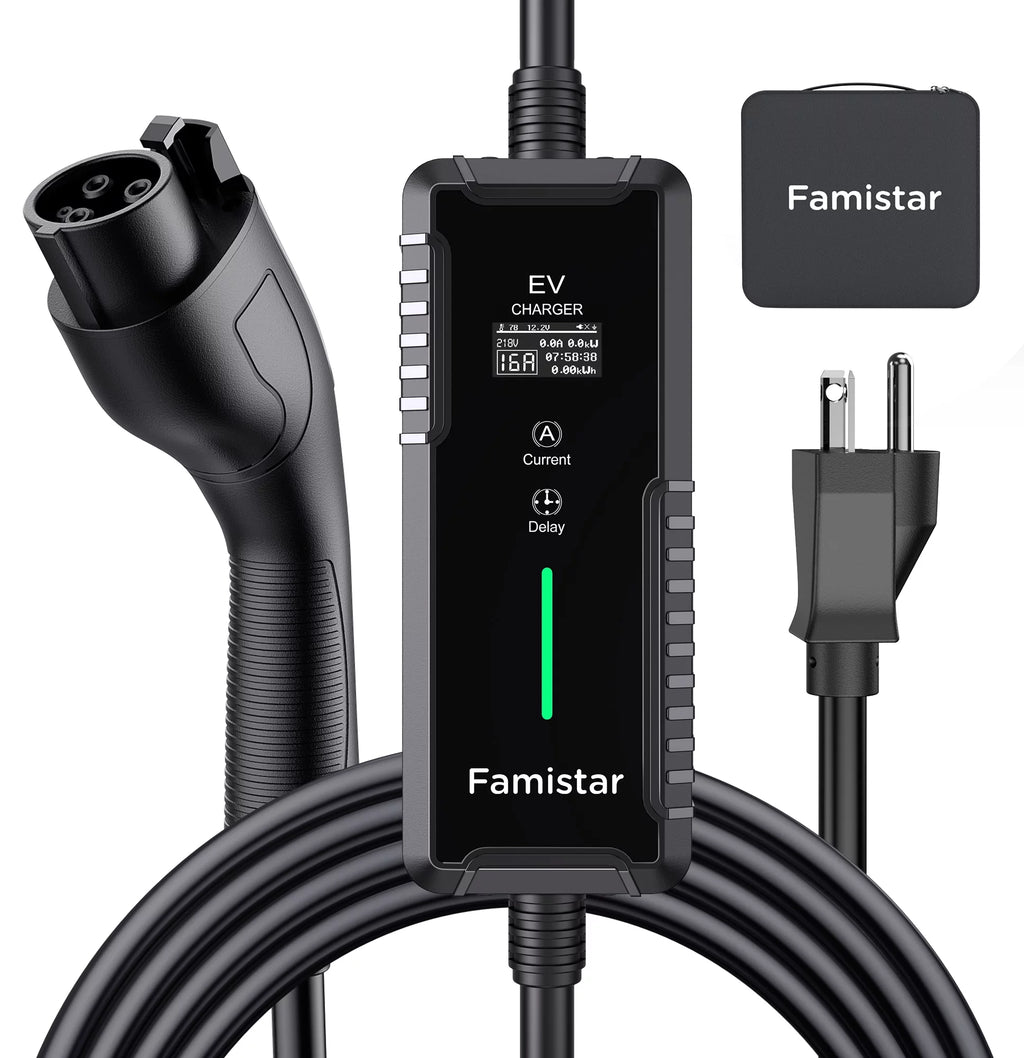 25 ft 8-16A 100-240V Portable J1772 EV Charger T84307