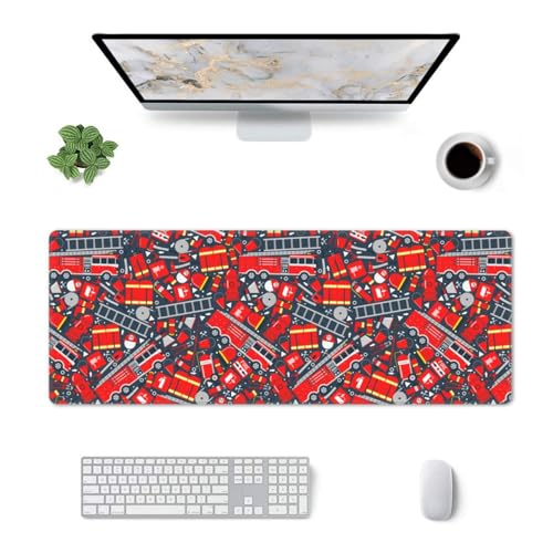 Large Gaming Mouse Pad 31.5 x 11.8in Desk Keyboard Pad with Non-Slip Rubber Base Stitched Edges K86272