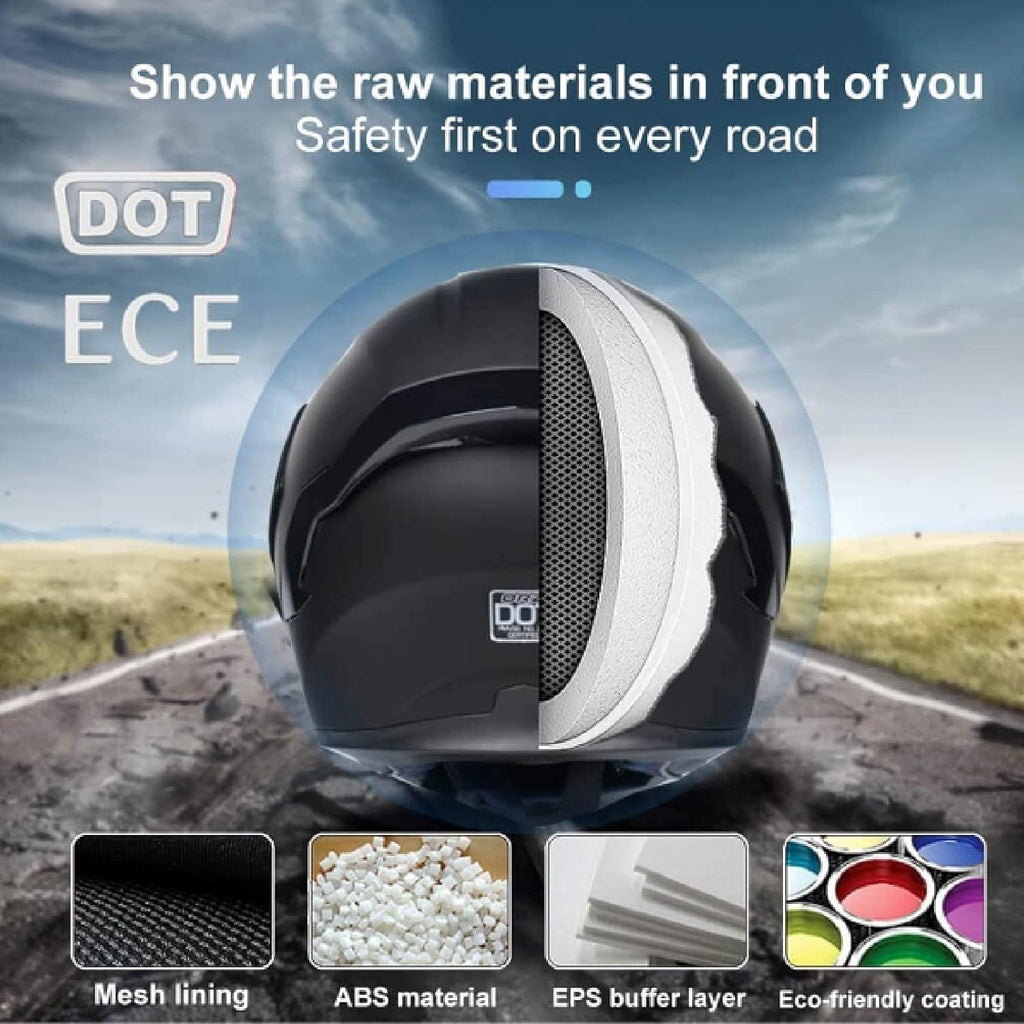 Full Face Flip Up Modular Dual Visor Motorcycle Helmet M6128