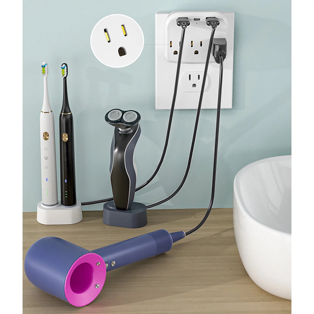 International Power Plug with 3 US Outlets and 2 USB Z58062