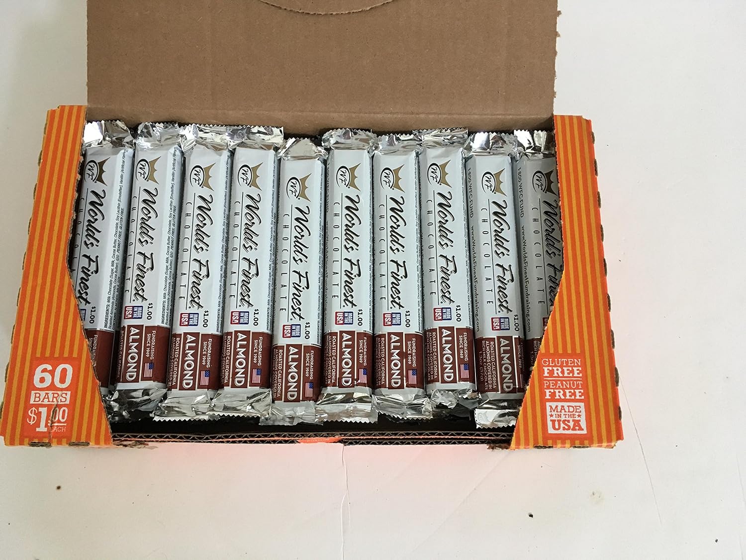 50 BARS Milk Chocolate with Almonds U9784