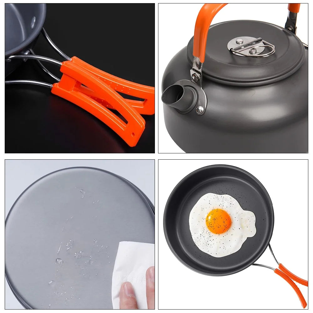 10 Piece Aluminum Camping Mess Kit Z674