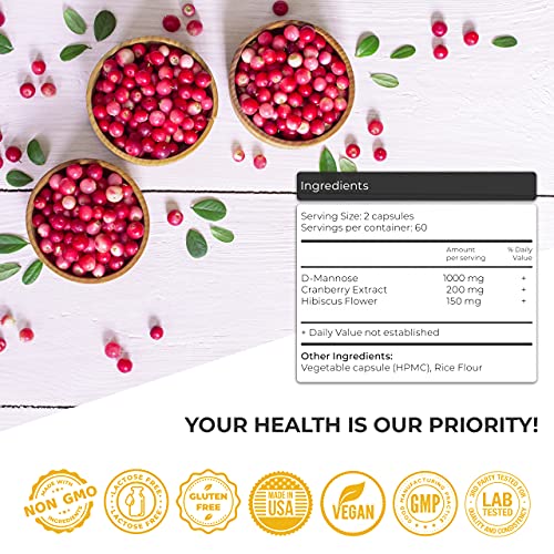 D Mannose 1000mg Capsules P828057