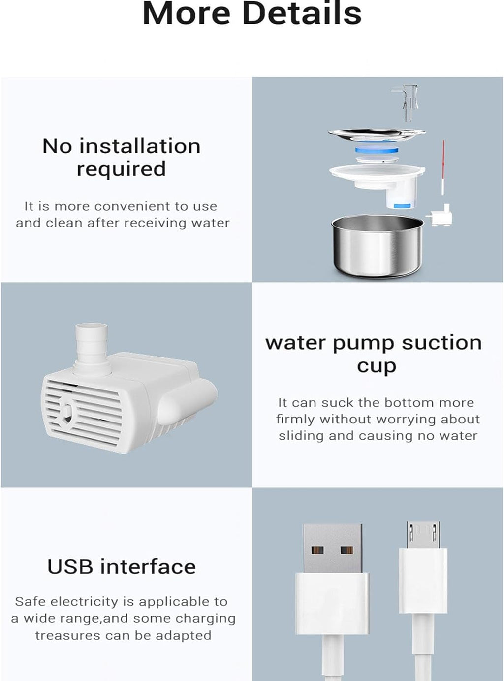 2L/67OZ 304 Stainless Steel Automatic Water Fountain G65262