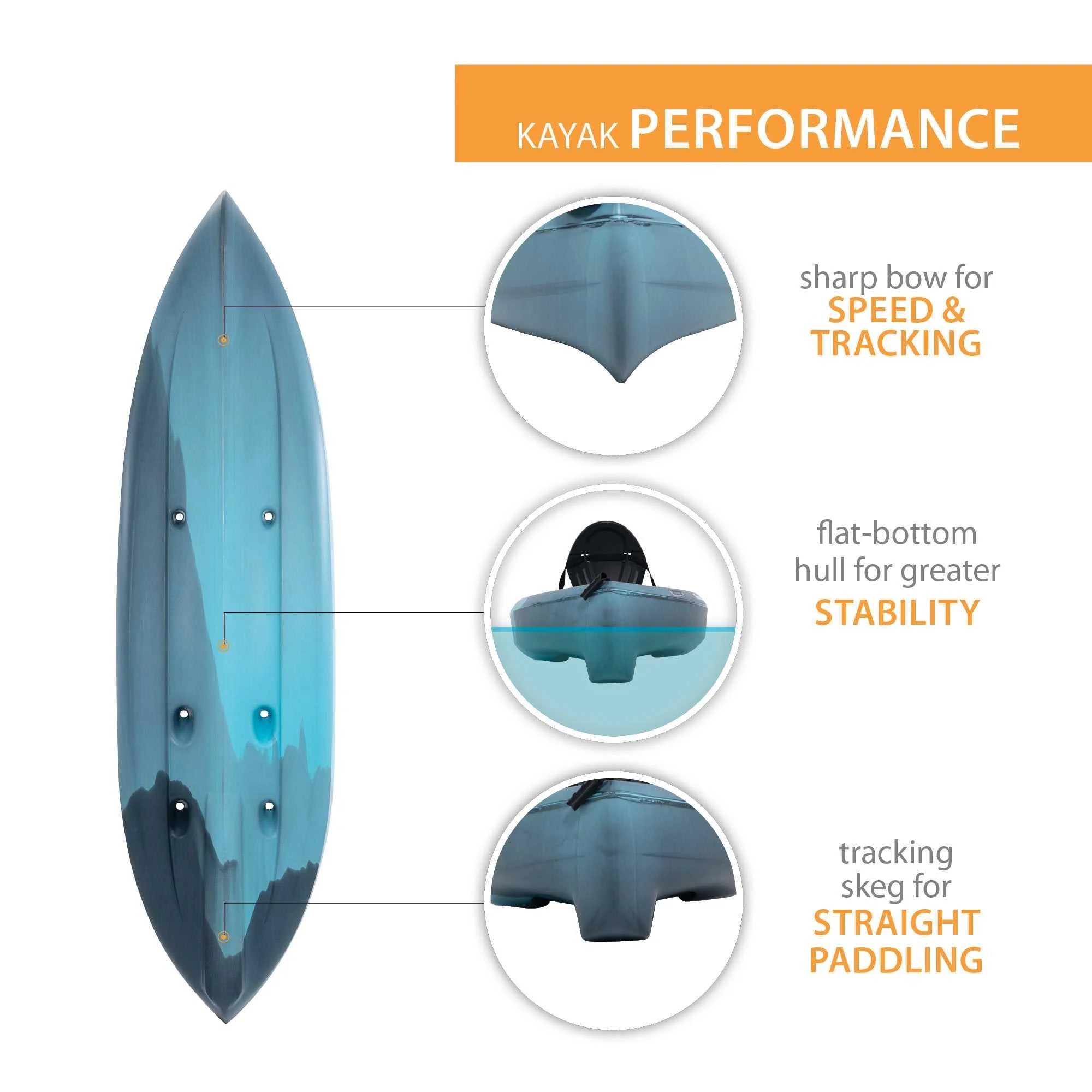 Sit-On-Top Kayak with Paddle C4393