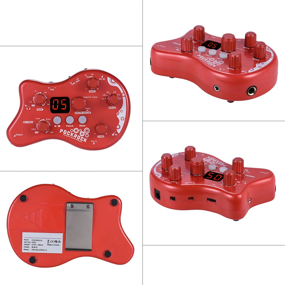 Portable Guitar Multi-effects Processor with Power Adapter Q946198