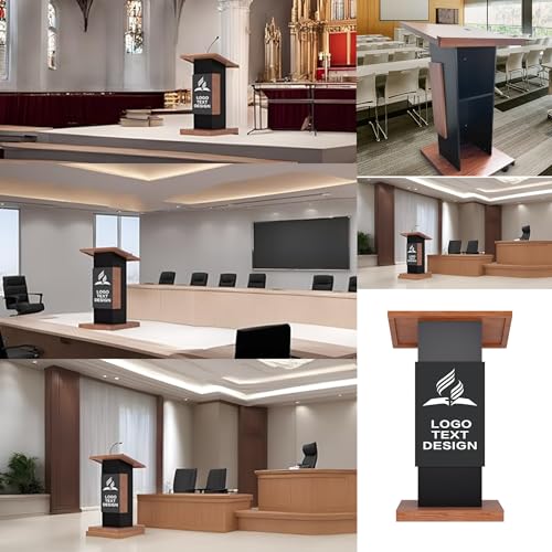 Portable Rolling Wooden Podium Stand D850