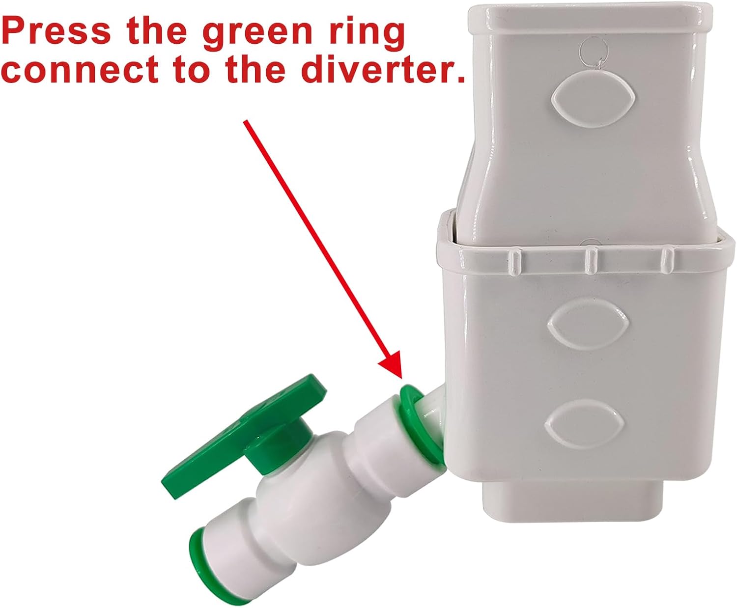Rain Barrel Diverter Kit with Shut Off Valve for 2'' x 3'' Standard Gutter Downspout O838
