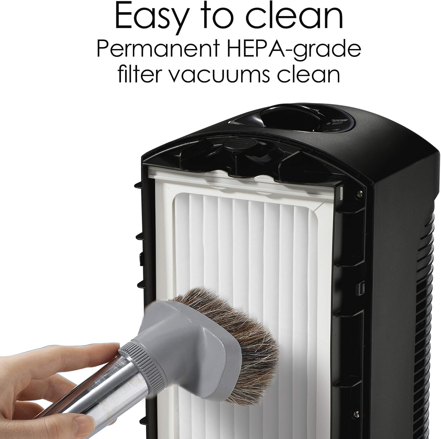 Black Air Purifier with HEPA Grade Filter, 3 Speeds, 160 sq ft C176080