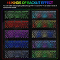Wired Game Keyboard and Mouse Combo with RGB LED Backlit Mechanical Feel Keyboard and 6 Button 3200 DPI Mice and Large RGB Mouse Pad U13082