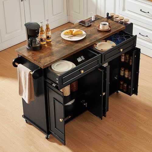 Mobile Kitchen Island with Storage H22240