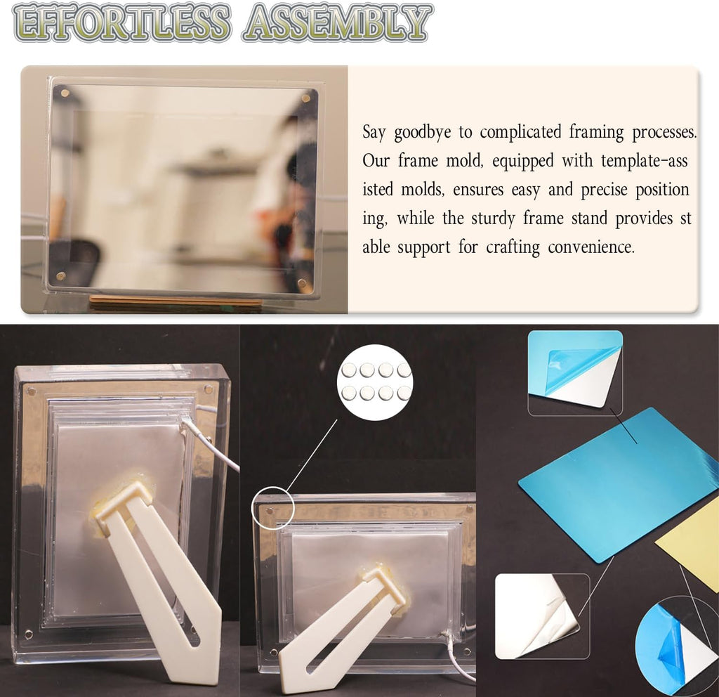 19 pcs Luminous Photo Frame Silicone Mold Set S3720
