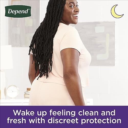 Disposable Overnight Adult Incontinence Underwear for Women, Medium, Blush, 15 Count E72225