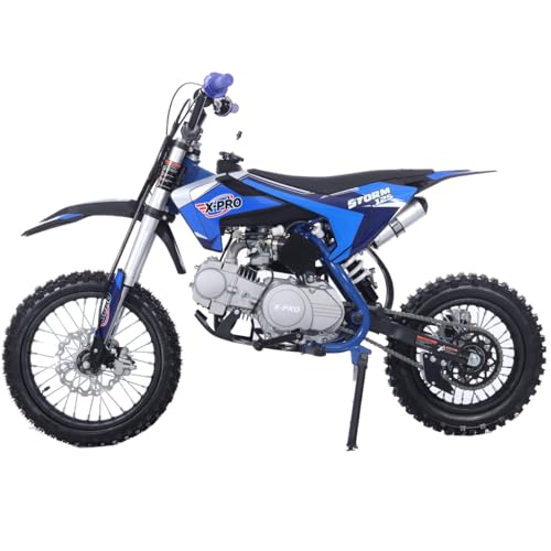 125cc Kids Dirt Bike with 4-Speed Semi-Automatic Transmission, 14"/12" Tires J95274