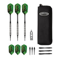 Tungsten Soft Tip Darts Knurled Barrel 18 Grams and Black Nylon Dart Case G7077