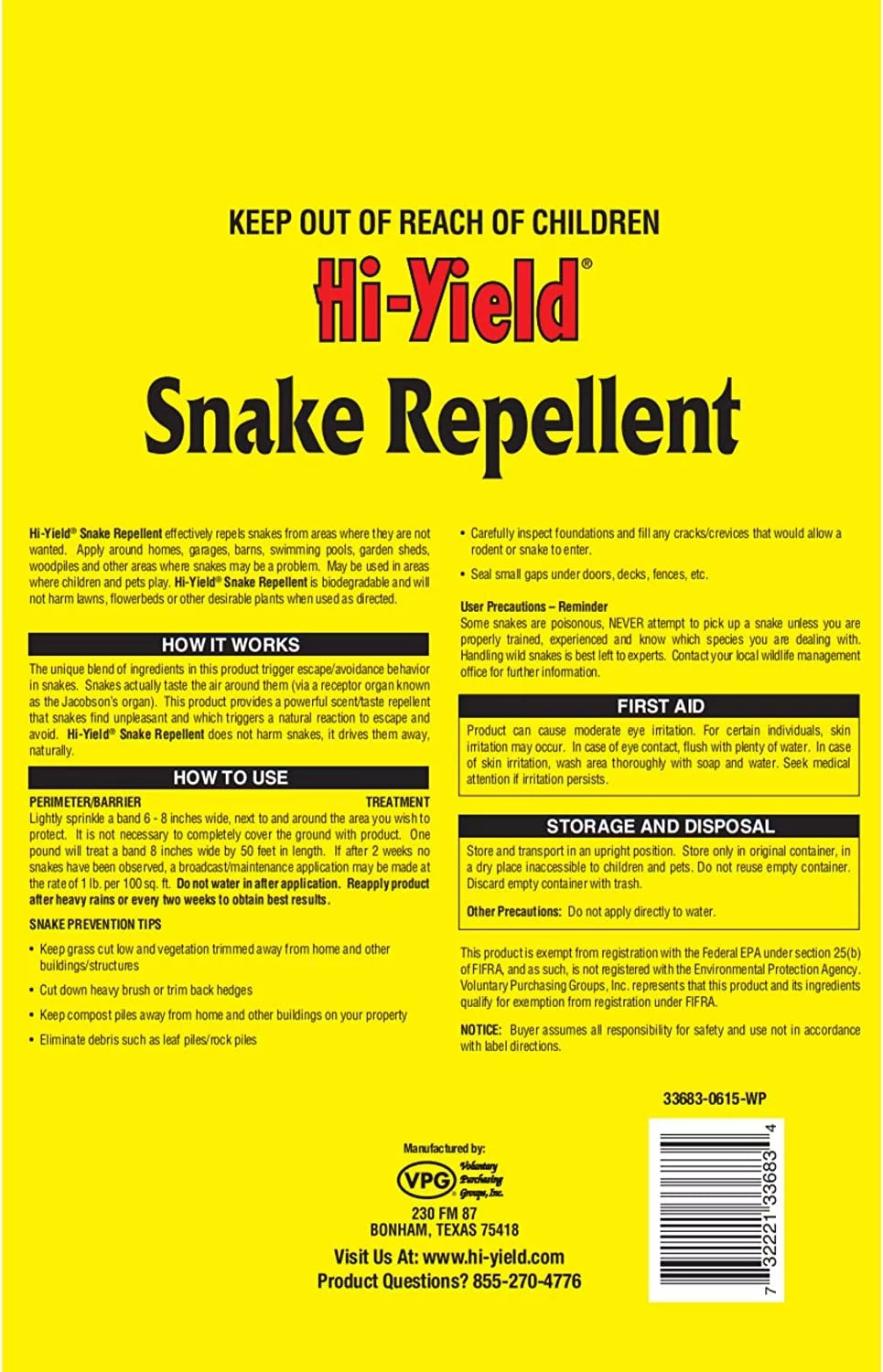 Snake Repellent 4 lbs. F8878