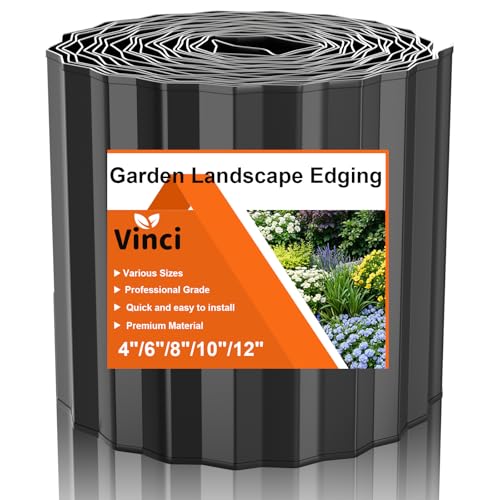 Black 12 Inch x 20 FT Corrugated Metal Garden Border Edging J21495