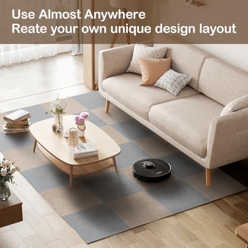 12 Pack Dark Grey Self Adhesive Carpet Floor Tiles G289