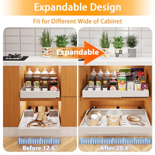 2 Pack Expandable Sliding Pull Out Cabinet Organizer Y4028