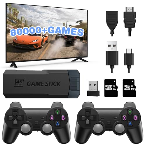 4K HD Game Stick with 128+256G TF Cards and Dual Controllers A1037