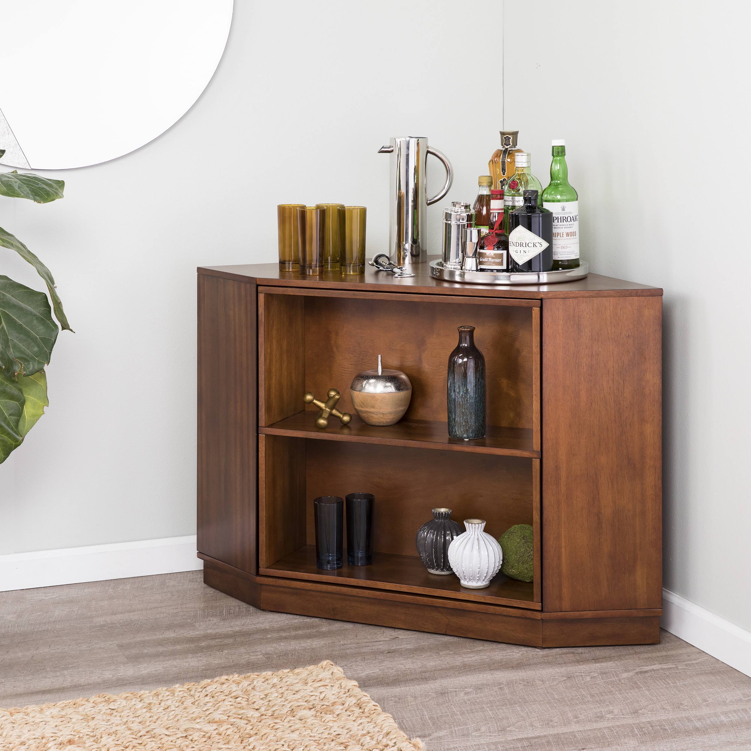 Midcentury Modern Rotating Corner Bar Cabinet N4677