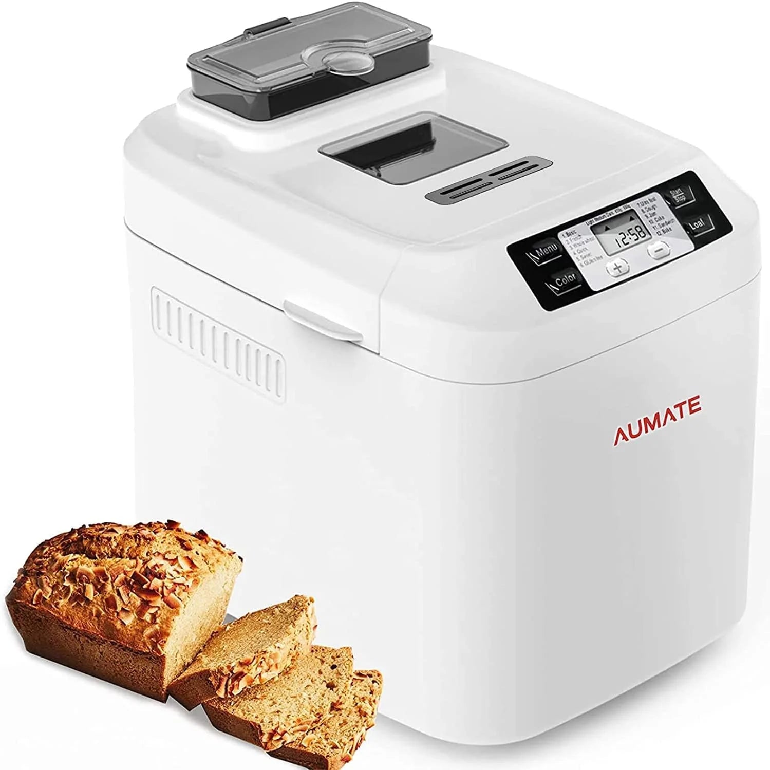 2LB Bread Maker with 12 Presets, Nonstick Pan, 2 Loaf Sizes F44636