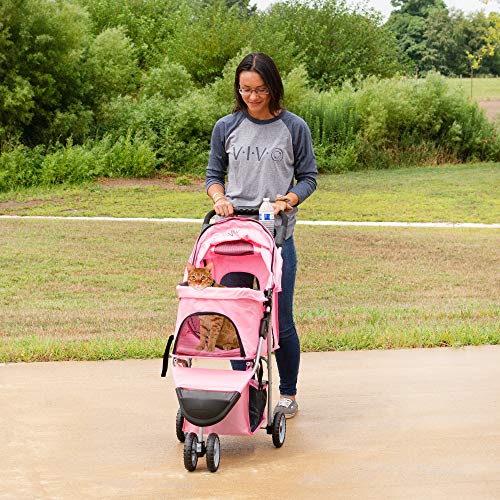 Black 3 Wheel Foldable Pet Stroller L1143