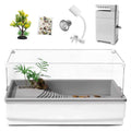 Acrylic Aquatic Tortoise Aquarium Starter Kit with Multi-Function Area D6228