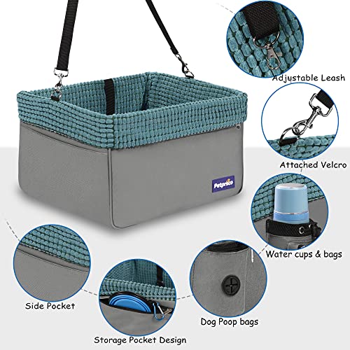 Pet Car Seat for Small Dogs & Cats 20lbs, Dog Booster Seat with Clip-On Adjustable Leash Z702893