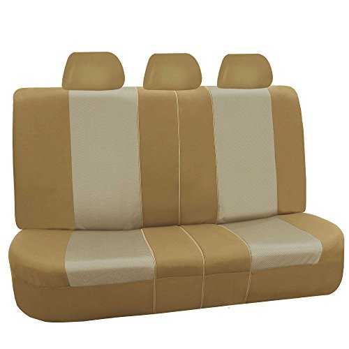 Beige Twill Car Seat Covers Full Set H3472