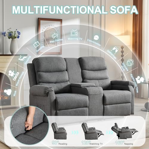 Brown 2 Seater Manual Recliner Loveseat Sofa W553