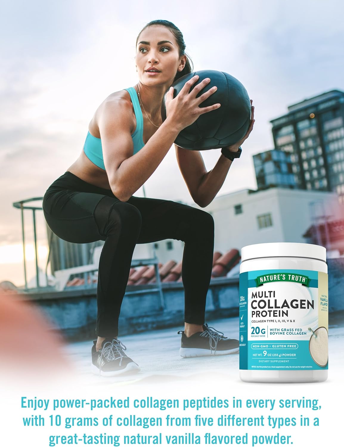 Natural Vanilla Multi Collagen Protein Powder, 9 oz A6904