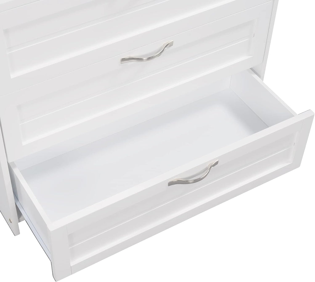 White Twin Low Loft Bed with Slide Storage Cabinets Drawers Shelves L219