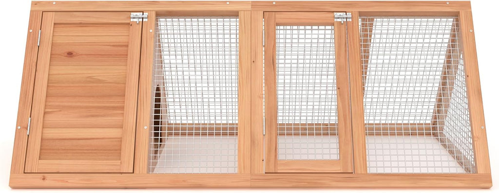Wooden Triangle Quail Hutch with Ventilating Wire K853