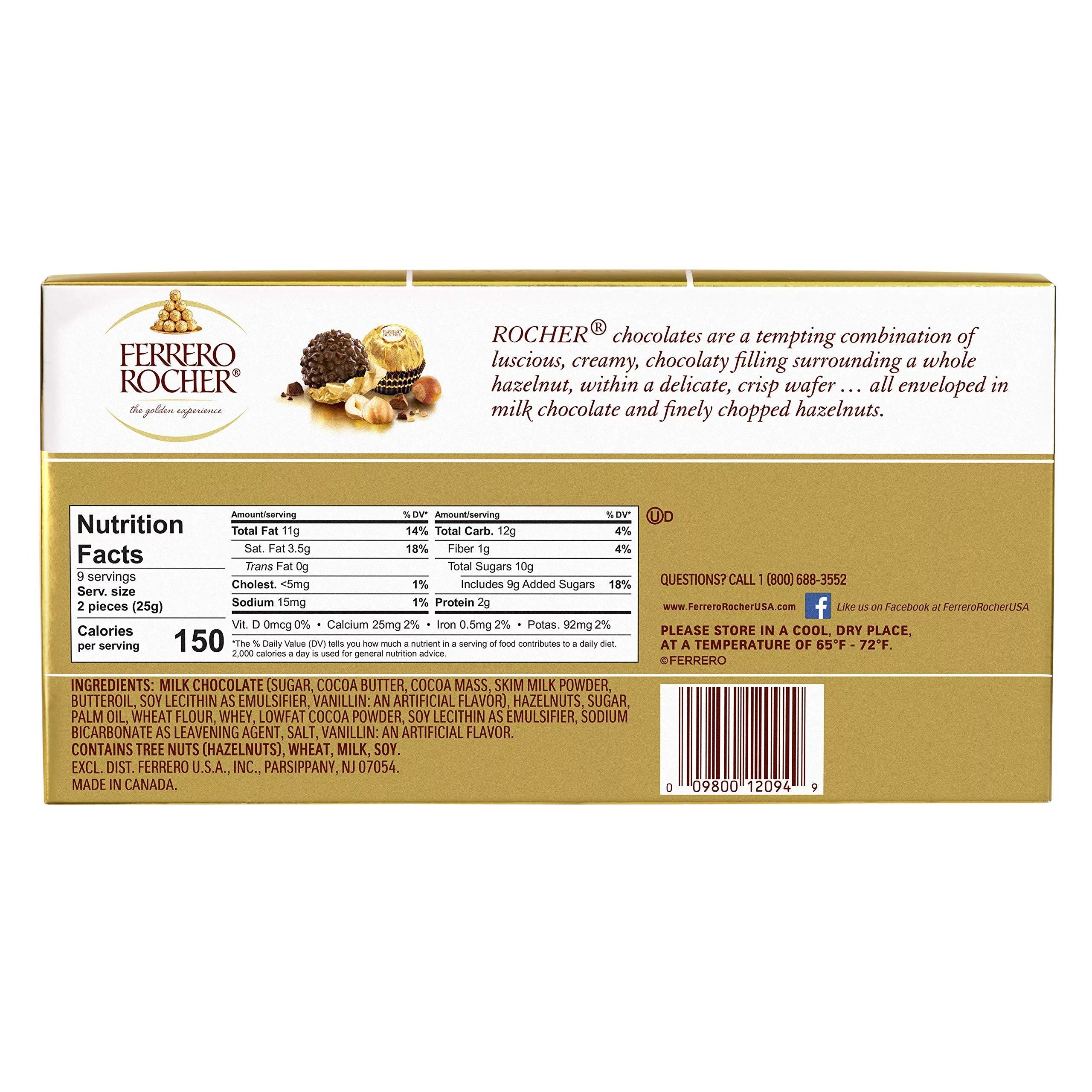 18 Count 7.9 oz Hazelnut Milk Chocolate Gift Box S958