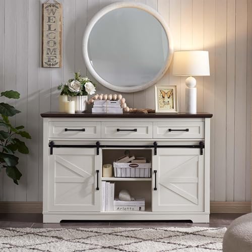 Dark Grey 53” Sideboard Cabinet with 2 Doors and 3 Drawers N106923