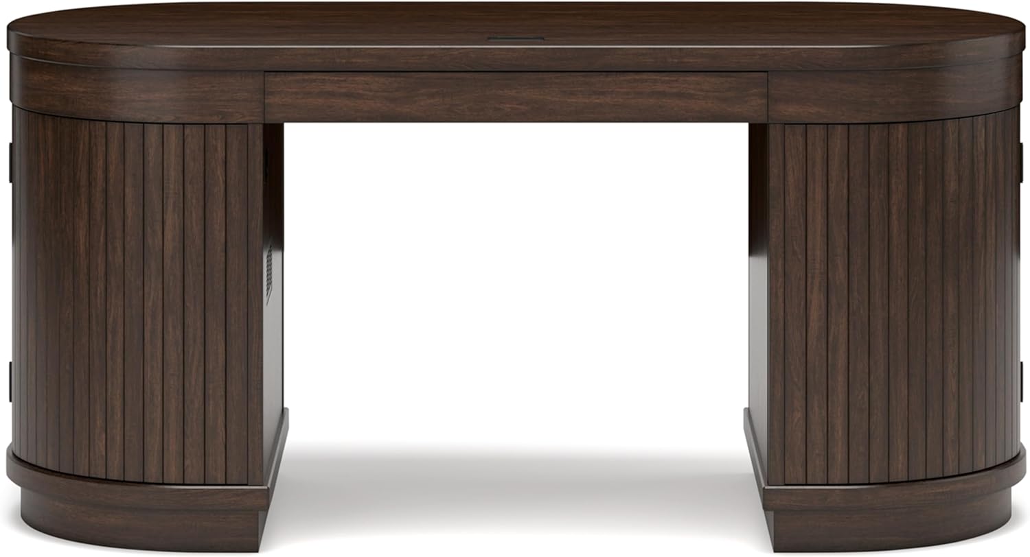 63" W x 26" D x 30" H Dark Brown Home Office Desk A727