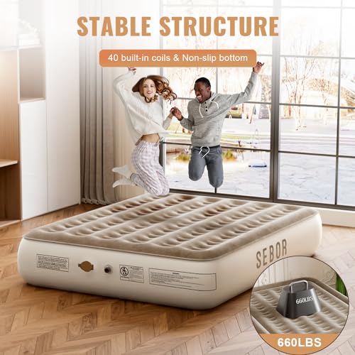 Queen Air Mattress with Built in Pump, 18" P268117