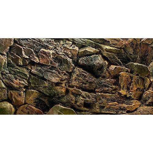 Rock Wall Aquarium Background Poster PVC Fish Tank Decor Landscape I907645