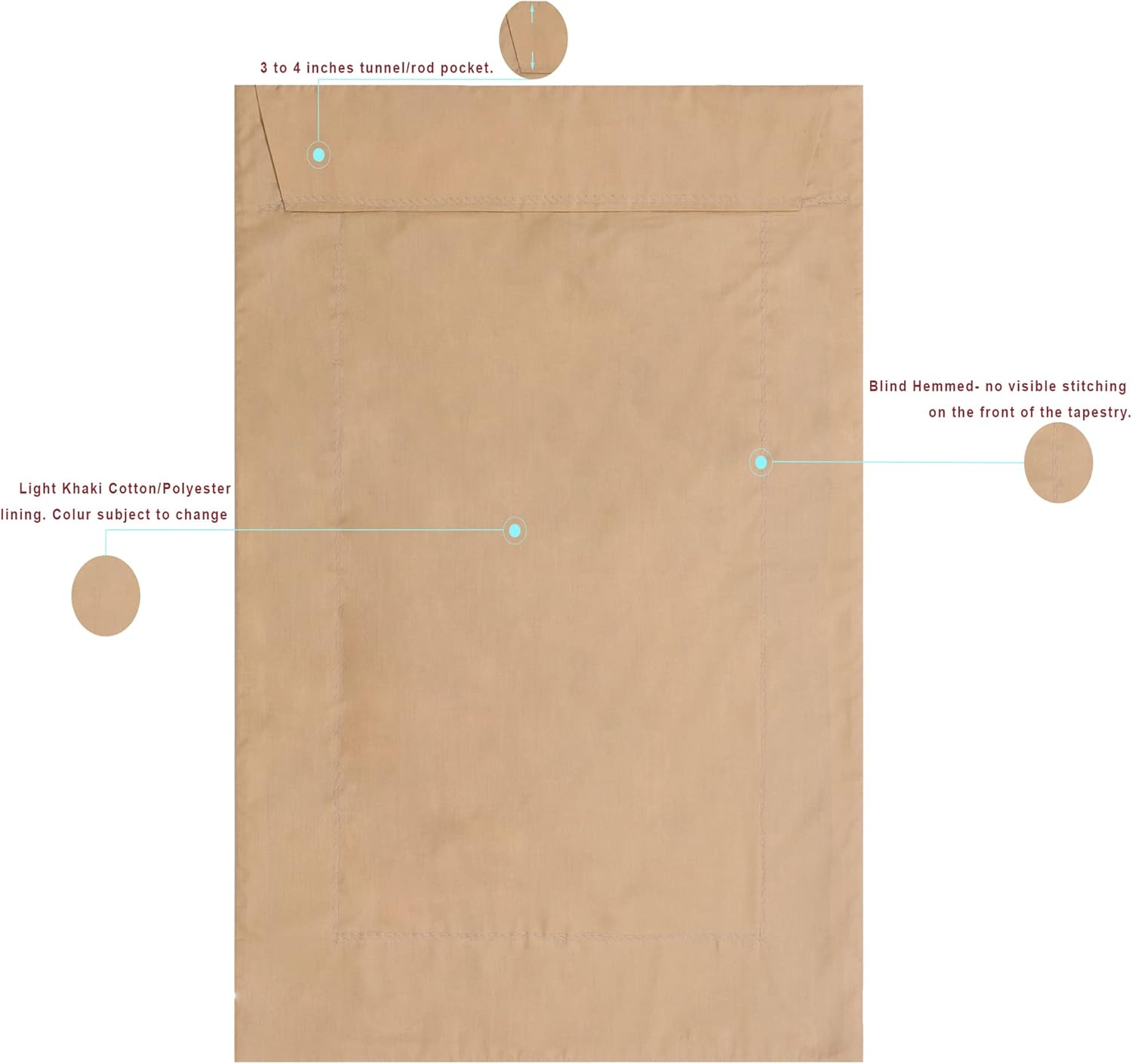37 in. x 25 in. Cotton Wool Polyester Wall Hanging V810