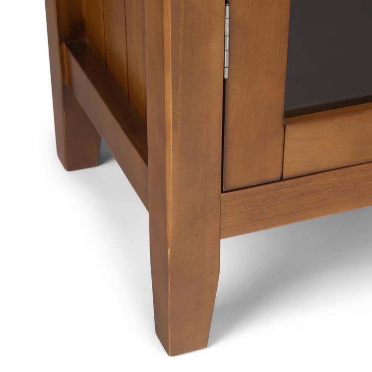 Solid Wood Medium Storage Cabinet in Light Golden Brown C4124