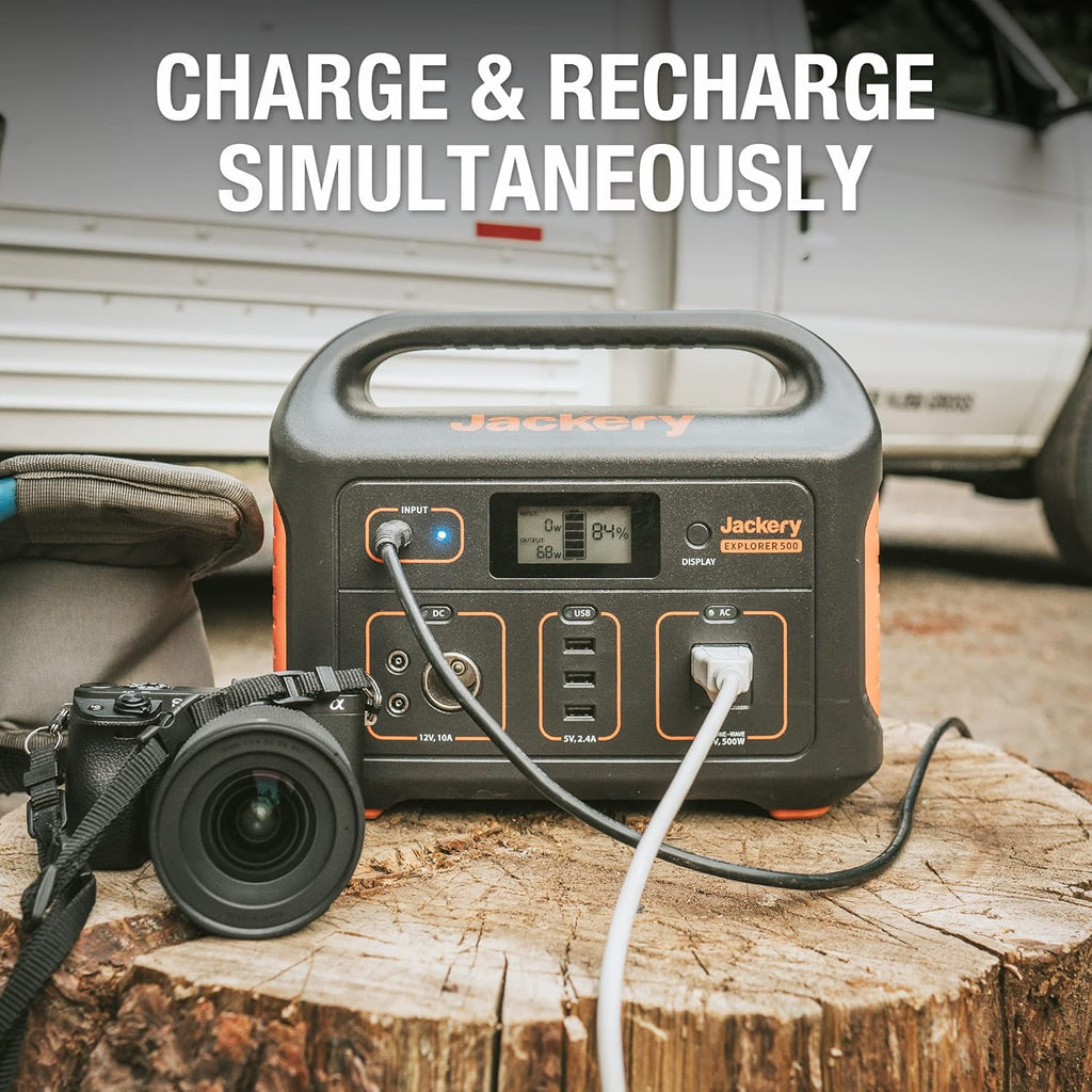 518Wh Portable Lithium Power Station with 110V/500W AC Outlet F21677