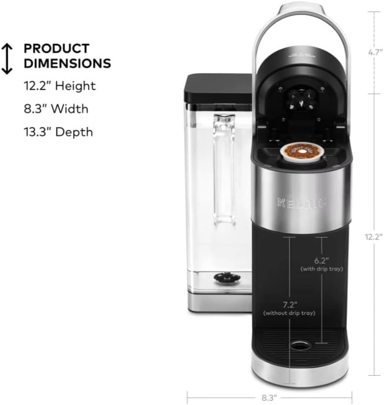 Stainless Steel Single-Serve K-Cup Pod Coffee Maker Bundle with 3-Month Brewer Maintenance Kit (2 Items) K832375