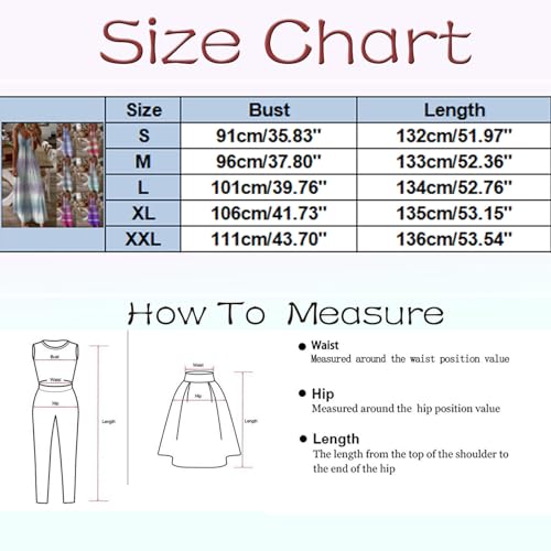 Spaghetti Strap Sleeveless Maxi Dress V Neck Tie Dye Sundresses Long Cami Dress F9774