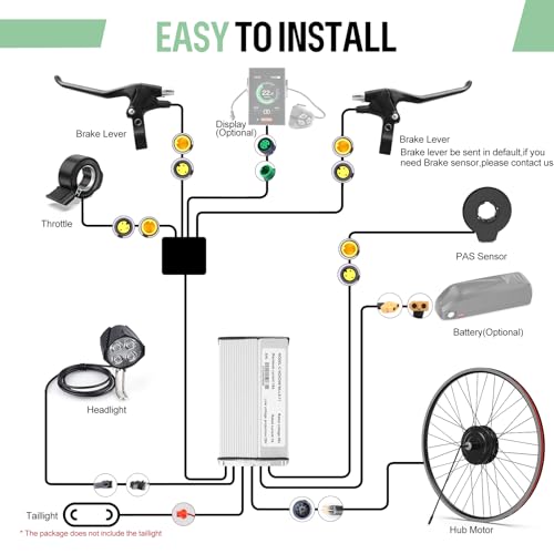48V 500W/750W Rear Hub Motor Kit Electric Bike Conversion Kit O5229