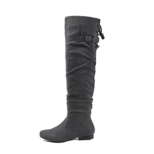 Women's Suede Over The Knee Thigh High Winter Boots X76164