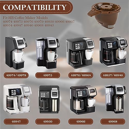 Single Serve Ground Coffee Brew Basket Replacement Parts Reusable Coffee Filter Brown (1 Pack) H623153