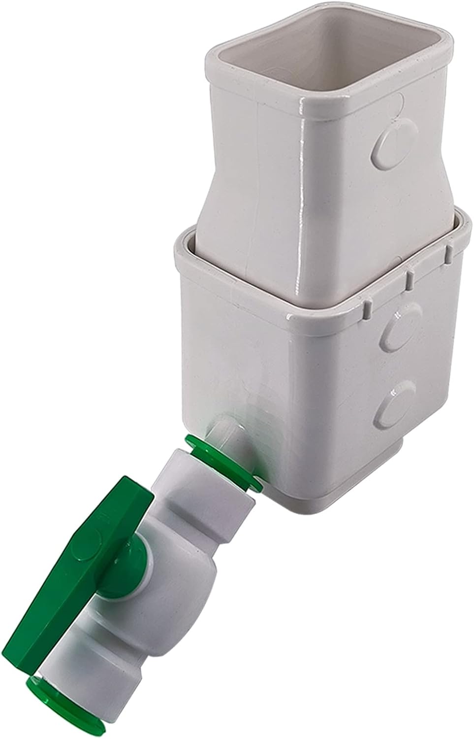 Rain Barrel Diverter Kit with Shut Off Valve for 2'' x 3'' Standard Gutter Downspout O838