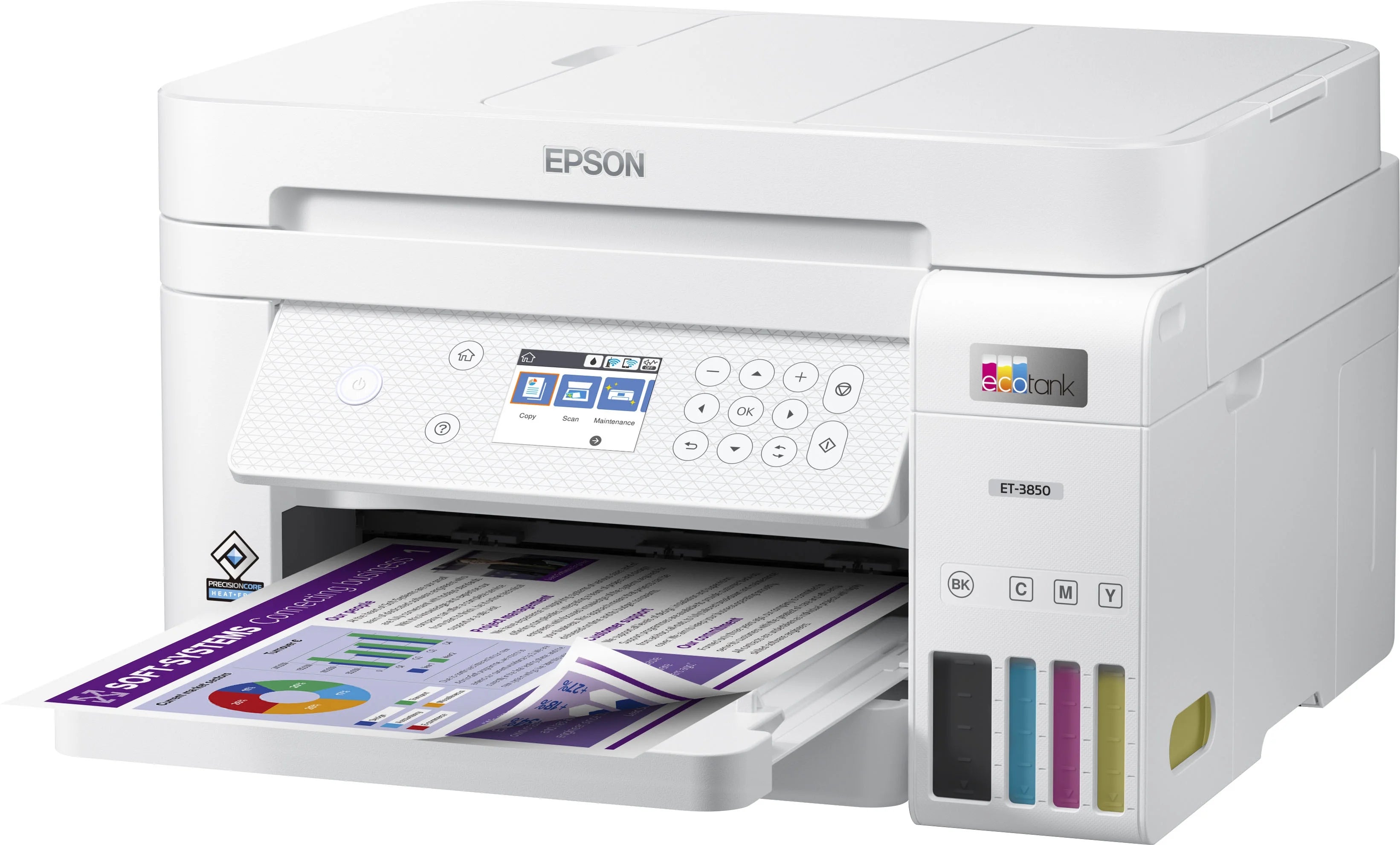 White All-in-One Inkjet Printer with Scanner, Copier I7755