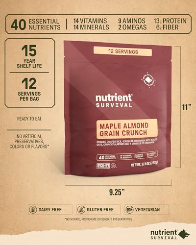 Maple Almond Grain Crunch Freeze Dried Cereal (12 Servings) Z875149